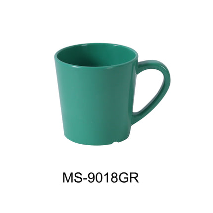 Yanco MS-9018GR Melamine 3" x 3"H Mug/Cup - 7 Oz Green