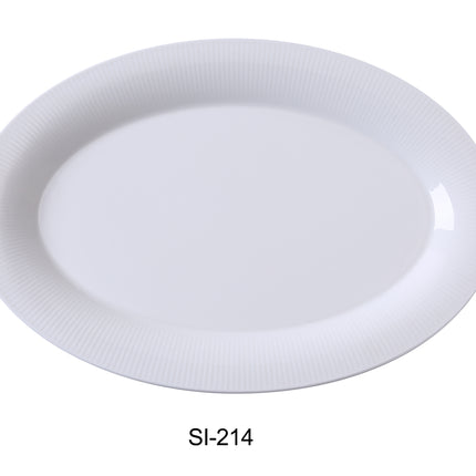 Yanco SI-214 Siena China 14" x 9 3/4" x 1 1/8" Platter