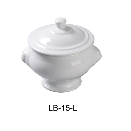 Yanco LB-15-L Accessories China Lion Bouillon With Lid 15 Oz