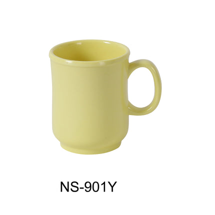 Yanco NS-901Y Nessico Melamine 3" x 3 5/8"H Bulbous Mug 8 Oz Yellow