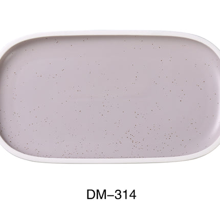 Yanco DM-314 Denmark China 14" x 7 1/2" x 1" Rectangular Plate With Upright Rim