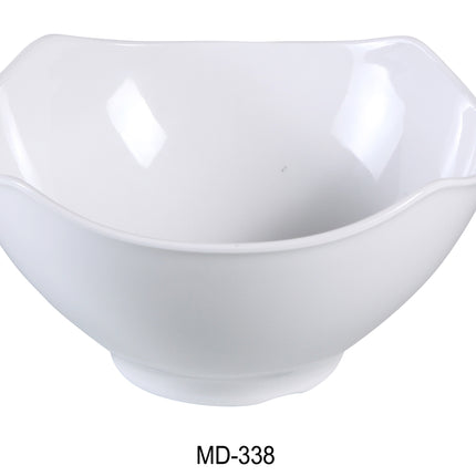 Yanco MD-338 Milando Melamine 8" Square Bowl 45 Oz, 4"H