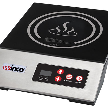 Winco EIC-400E 11-3/4" Commercial Electric Induction Cooker with Easy-Touch Controls - 120V, 1800W