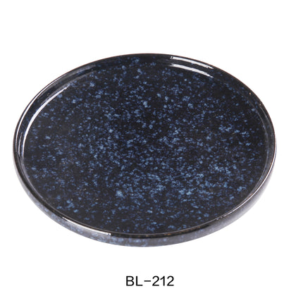Yanco BL-212 Blue Star China 12-1/2" x 1-1/4" Round Plate With Upright Rim