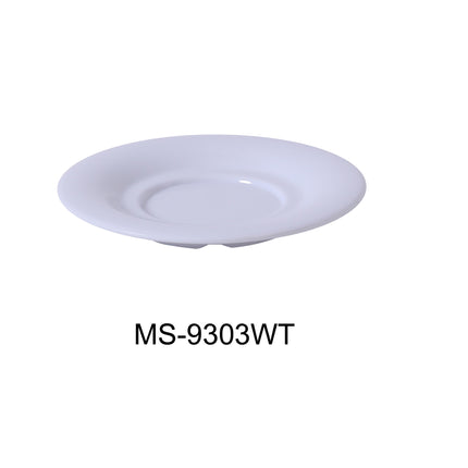 Yanco MS-9303WT Melamine 5 1/2" Saucer For 303/313/5044/9018 White