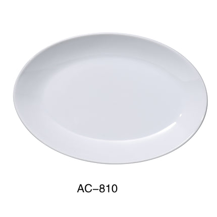 Yanco AC-810 ABCO China 10" x 7" Deep Coupe Platter