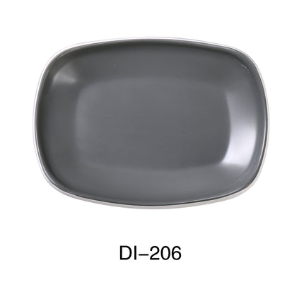 Yanco DI-206 Discover Melamine 6" x 1 1/8"H Rectangular Plate