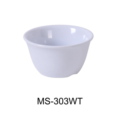 Yanco MS-303WT Melamine 4" x 2"H Bouillon Cup - 7 Oz White