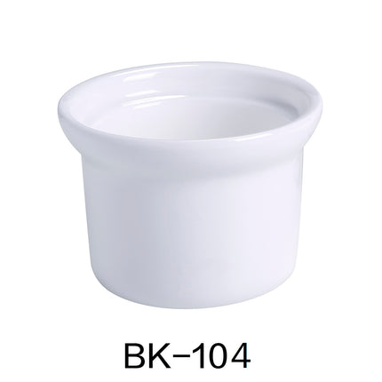 Yanco BK-104 Accessories China 4" x 2 7/8" Soup Bowl/Onion Soup Crock 8 Oz Bone White