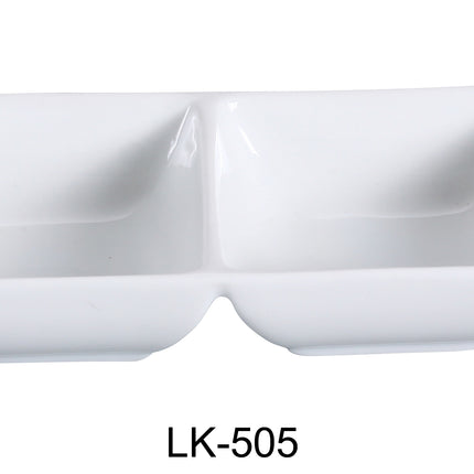 Yanco LK-505 China 5 1/2" x 2 3/4" Double Dish 2 Oz Each