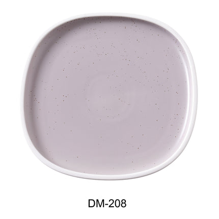 Yanco DM-208 Denmark China 8 1/4" x 3/4" Square Plate With Upright Rim