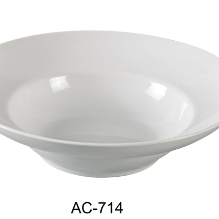 Yanco AC-714 ABCO China 14 1/2" x 4 1/2" Deep Mediterranean Bowl 96 Oz