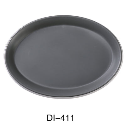 Yanco DI-411 Discover Melamine 11" x 1 1/4"H Oval Plate