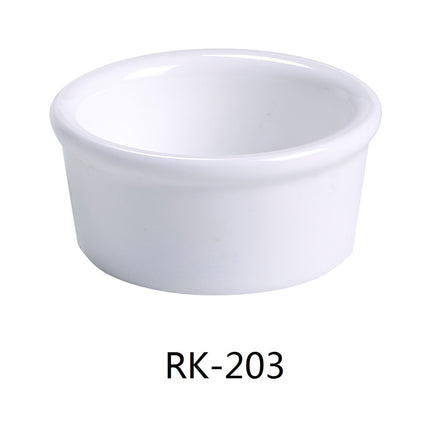 Yanco RK-203 China 2 3/4" x 1 1/4" Smooth Ramekin 2.5 Oz Bone White