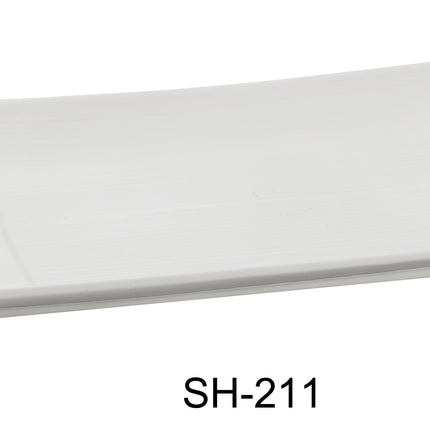 Yanco SH-211 China 11 1/4" x 5 1/2" Rectangular Plate