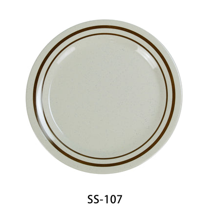 Yanco SS-107 Sesame Melamine 7 1/4" Round Dinner Plate