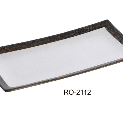 Yanco RO-2112 Rockeye China 11 1/2" x 5 1/2"  Rectangular Plate