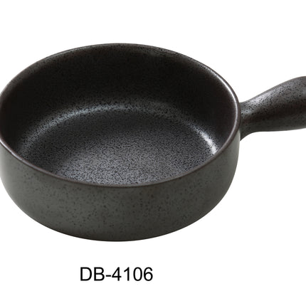 Yanco DB-4106 Diamond Black China 5 7/8" x 2" Skillet 18 Oz