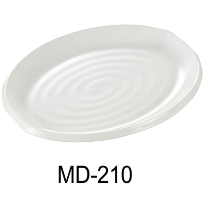 Yanco MD-210 Milando Melamine 10 1/2" x 7 1/2" Oval Plate