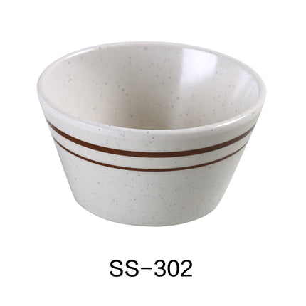 Yanco SS-302 Sesame Melamine 4" x 2"H Bouillon Cup - 8 Oz