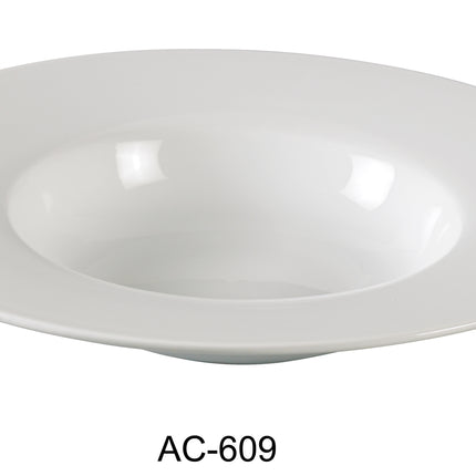 Yanco AC-609 ABCO China 9 1/4" Dessert Plate 2" Deep 10 Oz