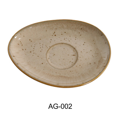 Yanco AG-002 Agate China 6" x 4 1/2" Saucer