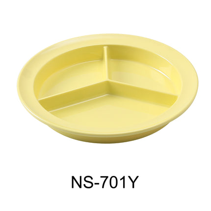 Yanco NS-701Y Nessico Melamine 9" Deep Compartment Plate Yellow