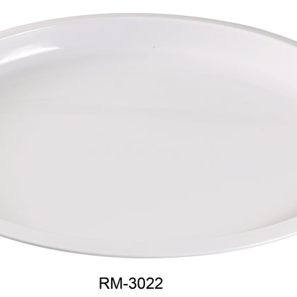 Yanco RM-3022 Rome Melamine 22" x 18" Turkey Platter, 1 1/4" Deep