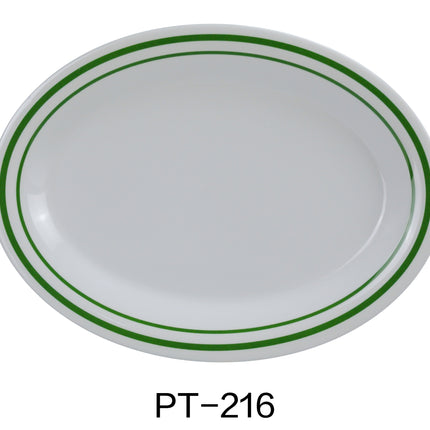 Yanco PT-216 Pine Tree Melamine 16" x 12" Oval Platter