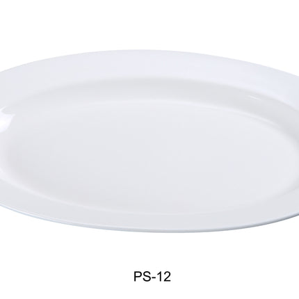 Yanco PS-12 China 10 5/8" x 7 1/4" Oval Platter