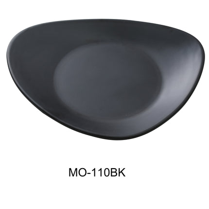 Yanco MO-110BK Moderne Melamine 10 1/2" x 9" Triangle Plate Black