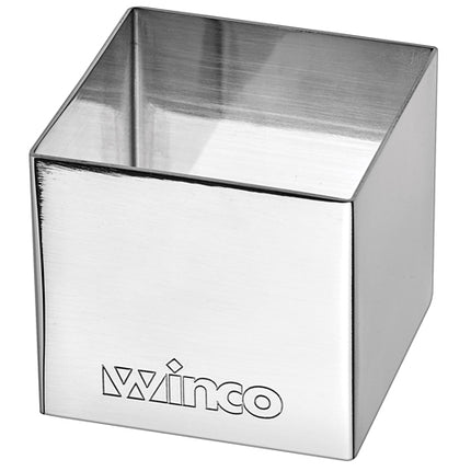 Winco SPM-22S 2" x 2" Square Stainless Steel Culinary Pastry Mold