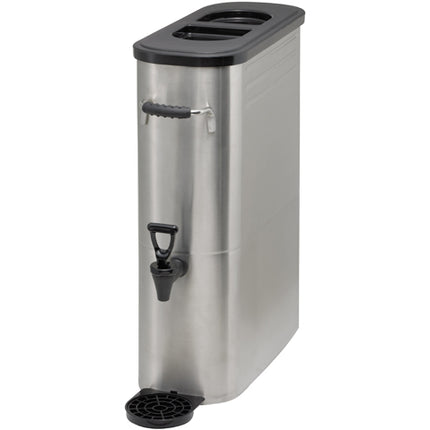 Winco SSBD-5 5 Gallon Narrow Stainless Steel Iced Tea Dispenser