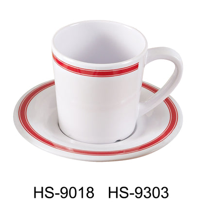 Yanco HS-9018 Houston Melamine 3" x 3"H Mug/Cup - 7 Oz