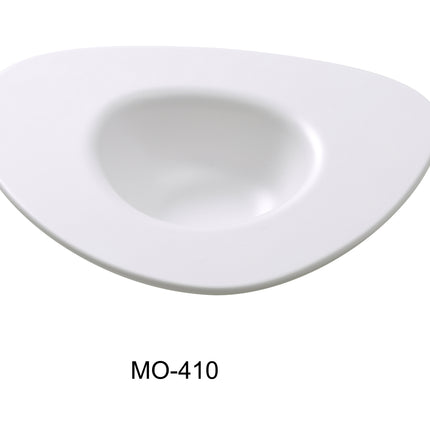 Yanco MO-410 Moderne Melamine 10 1/2" x 9" x 2" Dessert Plate 10 Oz