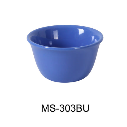 Yanco MS-303BU Melamine 4" x 2"H Bouillon Cup - 7 Oz Blue