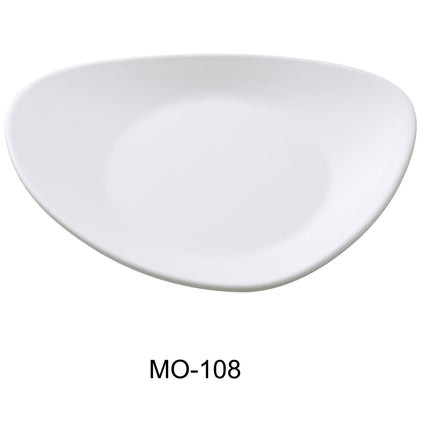 Yanco MO-108 Moderne Melamine 8" x 6 1/2" Triangle Plate