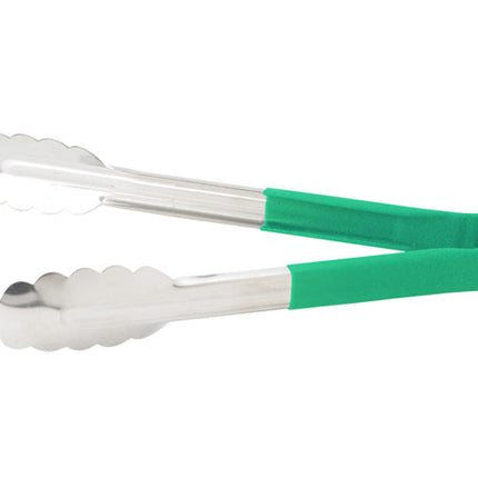 Winco UTPH-9G Green Polypropylene Handle 9" Long Heat-Resistant Heavy-Duty Stainless Steel Utility