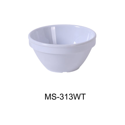 Yanco MS-313WT Melamine 4 1/4" x 2 1/4"H Bouillon Cup - 8 Oz White