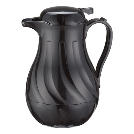 Winco VSW-20K 20 oz. Black Plastic Swirl Coffee Server