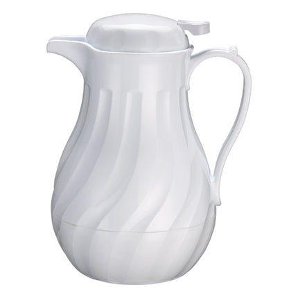 Winco VSW-20W 20 oz. White Plastic Swirl Coffee Server