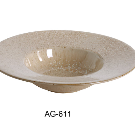 Yanco AG-611 Agate China 11 1/2" x 6" x 2 1/2" Dessert Plate 14 Oz