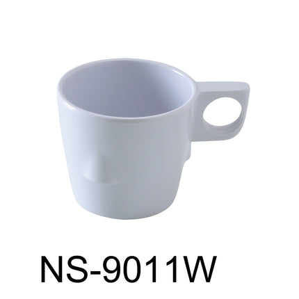 Yanco NS-9011W Melamine 3" x 2 3/4"H Bulbous Cup 8 Oz