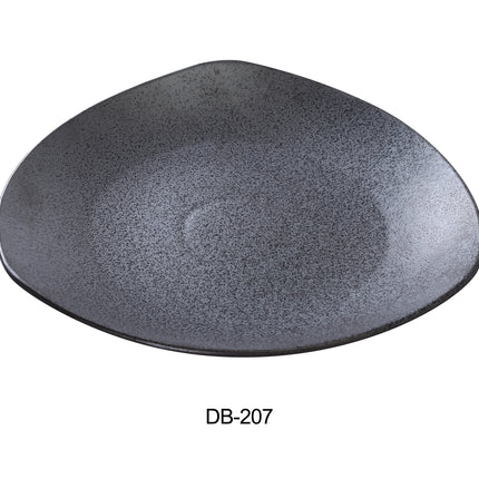 Yanco DB-207 Diamond Black China 7" x 1" Triangle Plate