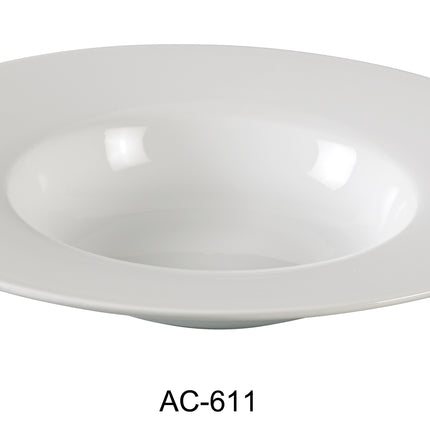 Yanco AC-611 ABCO China 11 1/2" Dessert Plate 2 1/4" Deep 14 Oz