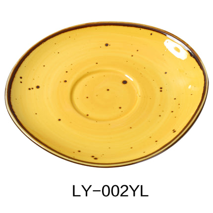 Yanco LY-002YL Lyon China 6 1/2" x 3/4"Saucer Yellow