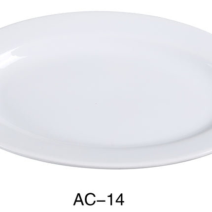 Yanco AC-14 ABCO China 13" x 8 1/2" Oval Platter