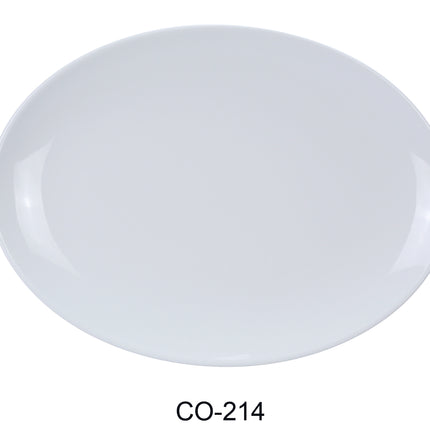 Yanco CO-214 Coupe Pattern Melamine 14" x 10" Rectangular Platter