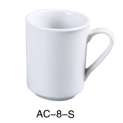 Yanco AC-8-S ABCO China 8 Oz Sierra Mug 3 3/8"