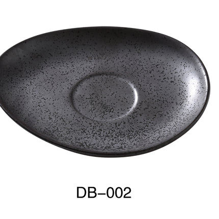 Yanco DB-002 Diamond Black China 6" x 4 1/2" Saucer